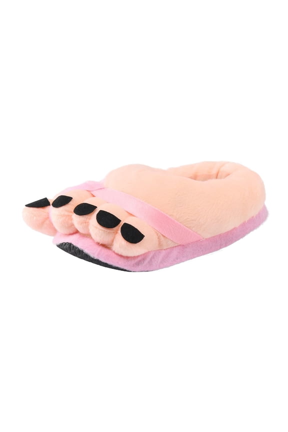 Novelty Big Toe Cartoon Fuzzy Slippers, None Slip Funny Slipper, Warm Soft Home Slippers Indoor Outdoor Winter
