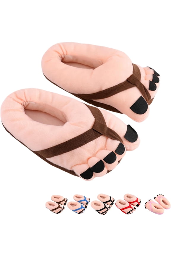Novelty Big Toe Cartoon Fuzzy Slippers, Ugly Slippers Funny, Non Slip Funny Slipper, Warm Non-Slip Indoor House Toe Shoes