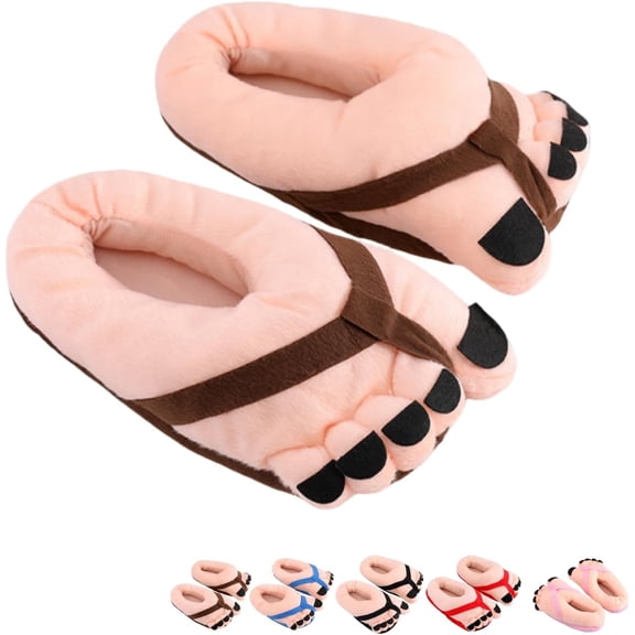Novelty Big Toe Cartoon Fuzzy Slippers, Ugly Slippers Funny, Non Slip Funny Slipper, Warm Non-Slip Indoor House Toe Shoes