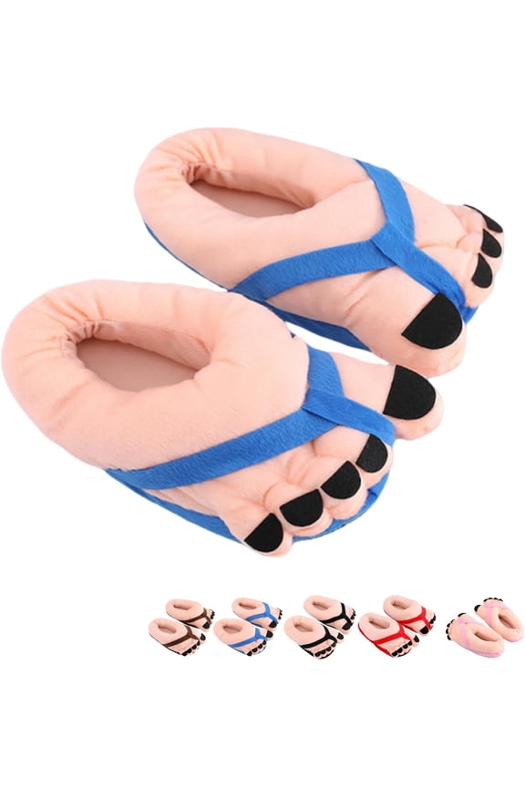 Novelty Big Toe Cartoon Fuzzy Slippers, Ugly Slippers Funny, Non Slip Funny Slipper, Warm Non-Slip Indoor House Toe Shoes