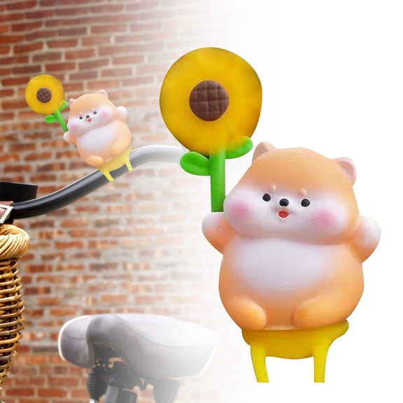 Novelty Bike Handlebar Ornaments Cute Animal Decorations Cycling Accessories For Home Garden Outdoor Riding Enthusiasts
