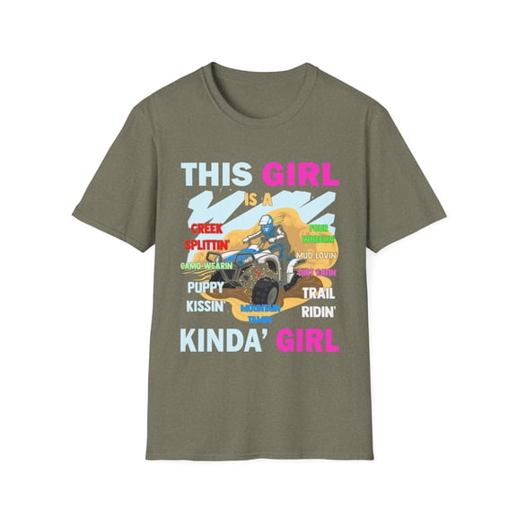 Novelty Biking Ladies Inspiring Feminists Illustration Puns Hilarious Motorcyclists Graphic Statements Gags Unisex Softstyle T-Shirt