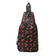 thumbnail image 1 of Novelty Black Cherry Sports Sling Bag, 1 of 6