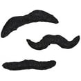 thumbnail image 1 of Novelty Black Halloween Adhesive Fake Costume Moustache (3 pieces), 1 of 1