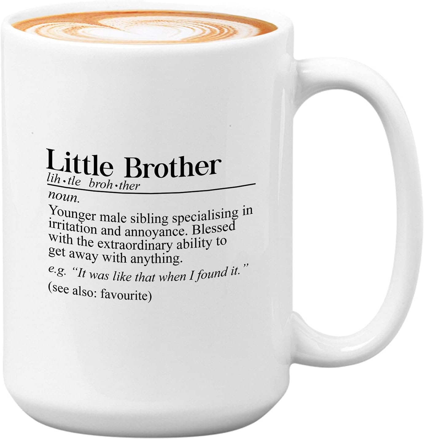 Novelty Brother Coffee Mug Little Brother Definition Sibling