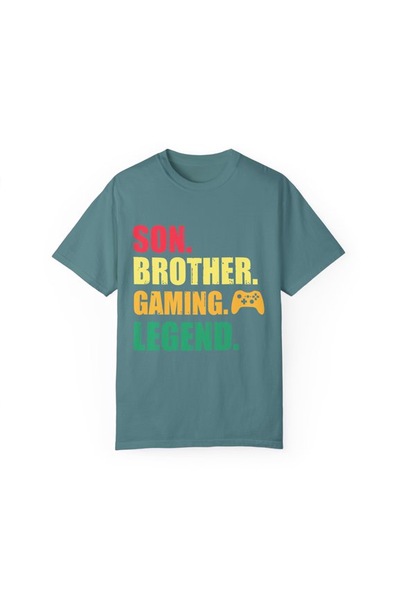 Novelty Brother Gaming Competing Computer Role Playing Games Hilarious Competition Mobile Game Player Leisure Unisex Garment-Dyed T-shirt