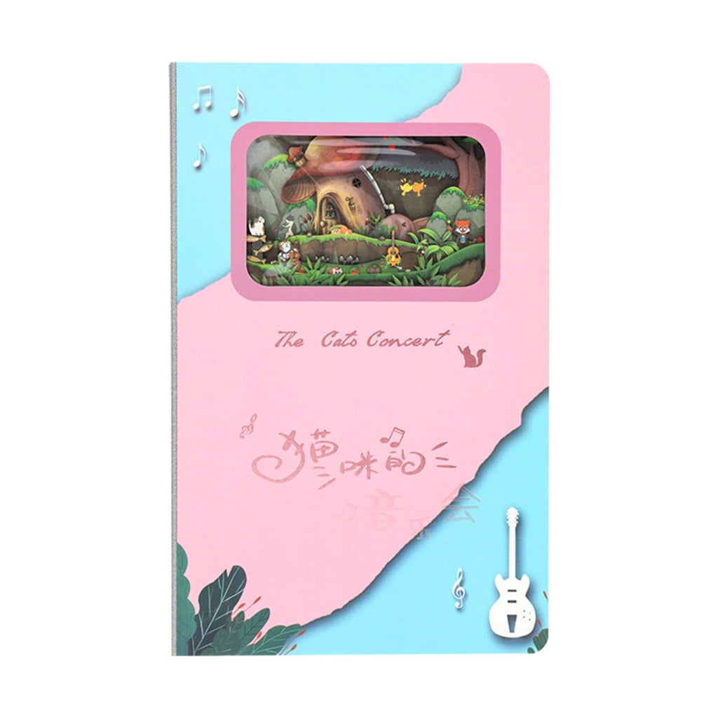 Cats Music Concer Notebook for Writing Drawing Noting, 120 Pages Gridded Journal