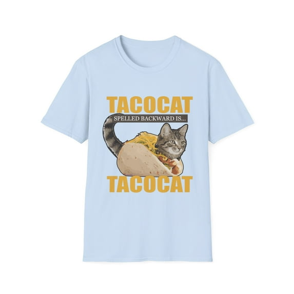 Novelty Cinco DeMayo Kittens Tacos Gift Funny Tacocat Spelled Backwards Hilarious Men Women Unisex Softstyle T-Shirt