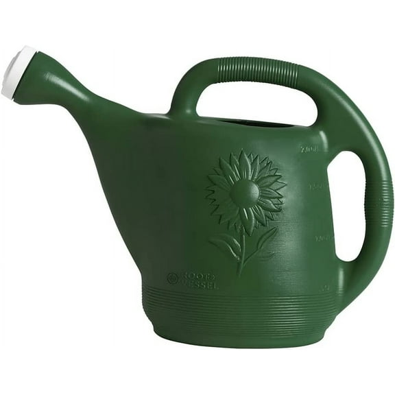 Novelty Classic Plastic Watering Can, Classic Version, Green, 2 Gallon Capacity