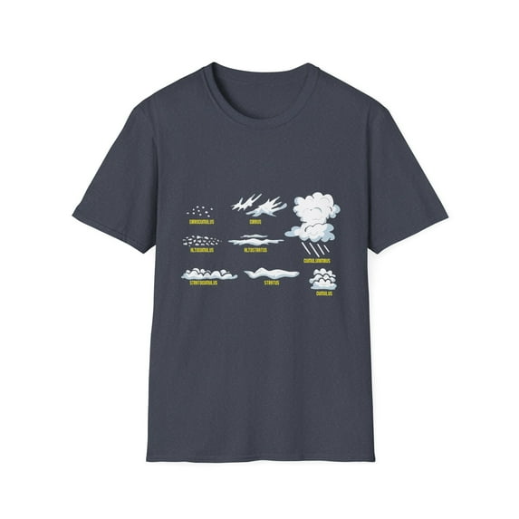 Novelty Clouds Types Meteorology Educators Gift | Funny Climatology Illustration Men Women Unisex Softstyle T-Shirt