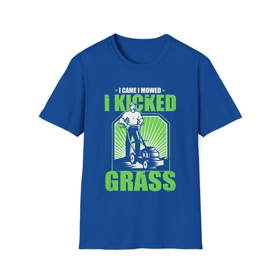Novelty Comical Cutting Grassland Bunchgrass Enthusiast Hilarious Cut Greenery Field Gardening Cleaning Unisex Softstyle T-Shirt