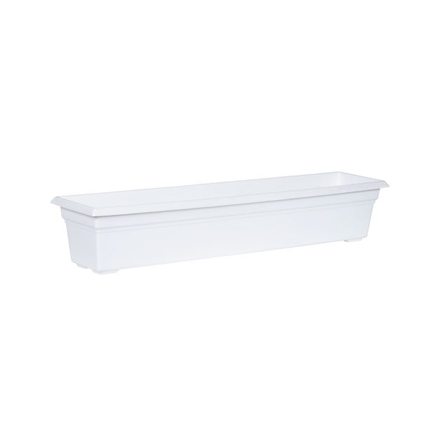 White 36" Plastic Countryside Flower Box Planter