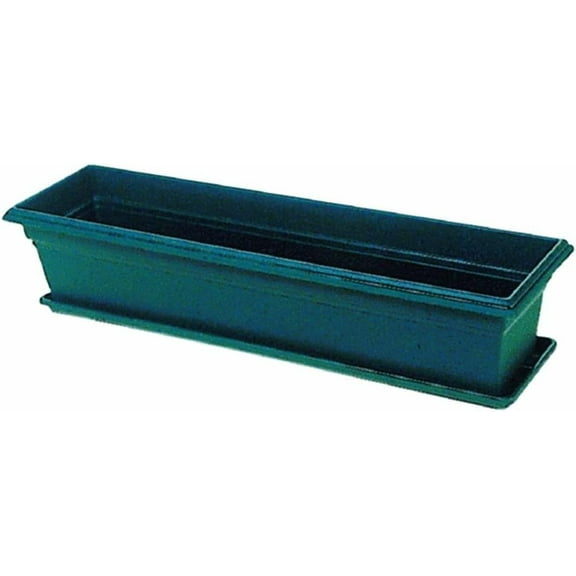 Novelty Countryside Planter Outdoor Planter - Drainage Holes - 30-Inch, Hunter Green