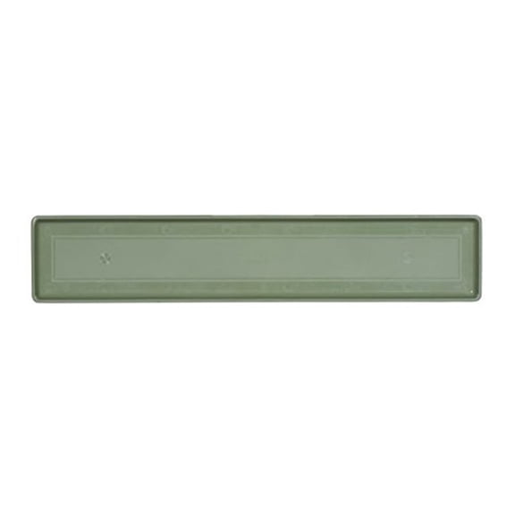 Novelty Countryside Durable Plastic Flower Box Saucer Tray, Sage, 34.5in