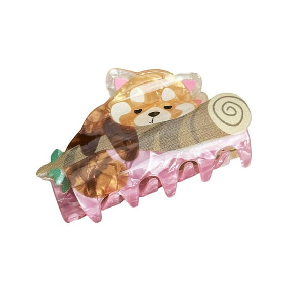 Novelty Cow Animal Clip Acrylic Clip for Women Funny Hair Clip Fashion Styling Accessory for Unique Hair Decoration