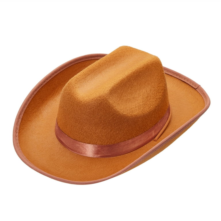 Novelty Cowboy Hats for Kids Boys Girls Western Wide Brim Felt Cowgirl Hat  Halloween Party Dress Up Costume Accessories