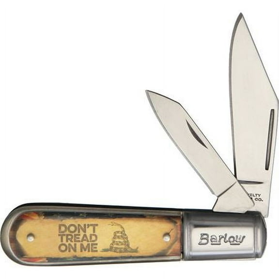 Novelty Cutlery NV324 Dont Tread on Me Barlow Mirror Folding Knife