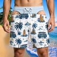 thumbnail image 1 of Novelty Cutout Funny Swim Trunks Men US Flag Print Drawstring Quick Dry Beach Board Shorts, 1 of 3