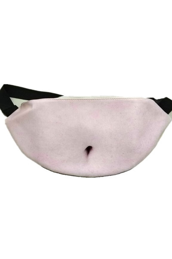 Novelty Dad Bag Fanny Pack - Fake Beer Belly Waist Bag for Outdoor Sports, Funny Gag Gift & Practical Pouch 