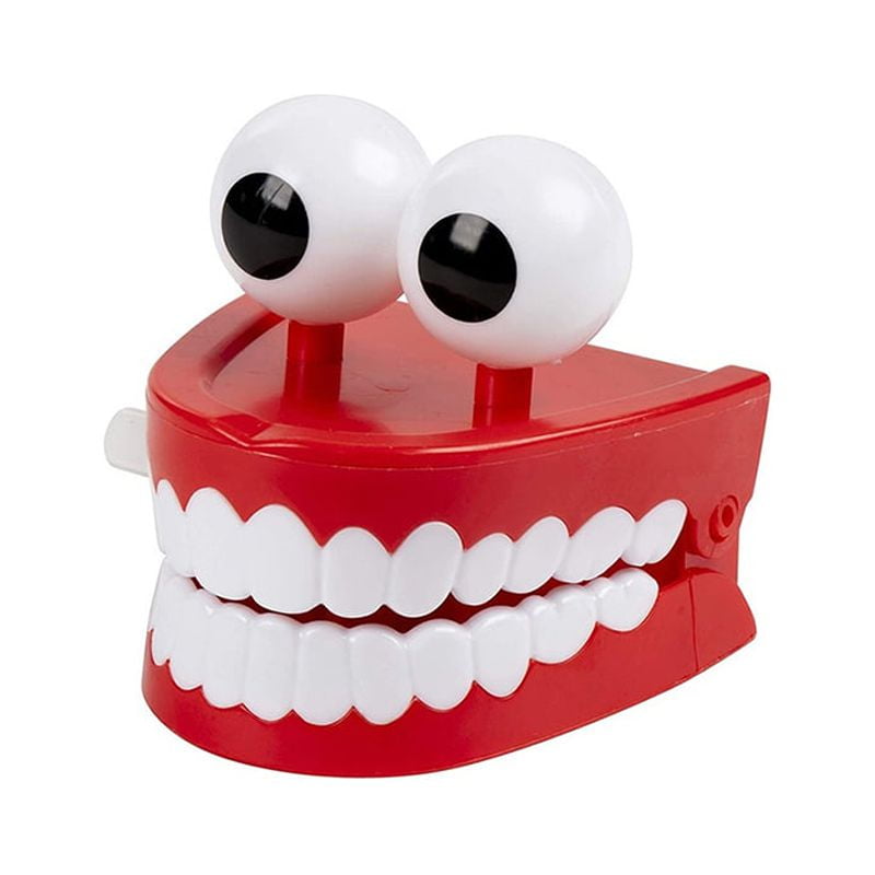 Novelty Dentures Clockwork Fun Toy Teeth Clockwork Beating On The Chain