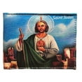thumbnail image 1 of Novelty Design Genuine Leather Men's Bifold Wallet 100 Dollar Virgin Mary Jesus USA Flag Skull Judas Print, 1 of 3