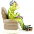 thumbnail image 1 of Novelty Design Grandma Frog Knitting Sweater on Chair /Shelf Display Home Decor. G16666, 1 of 6