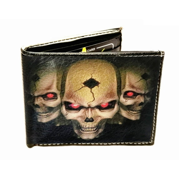 Novelty Design Graphic Print Men's Bifold Leather Wallet Cash Credit Card ID Holder Youth Novelty Gift Idea
