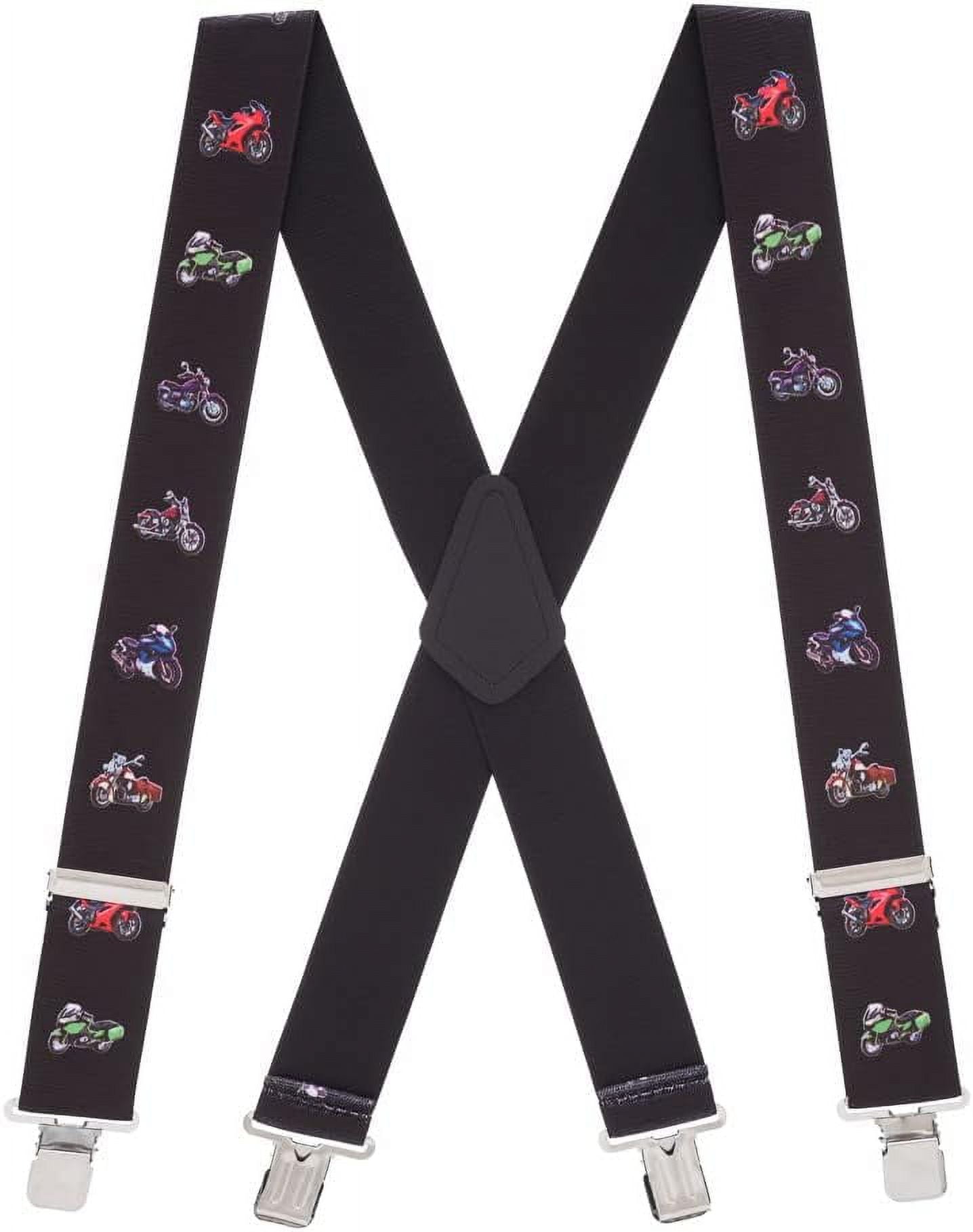 Novelty Design Suspenders 2Inch Wide Elastic XBack Clip 3