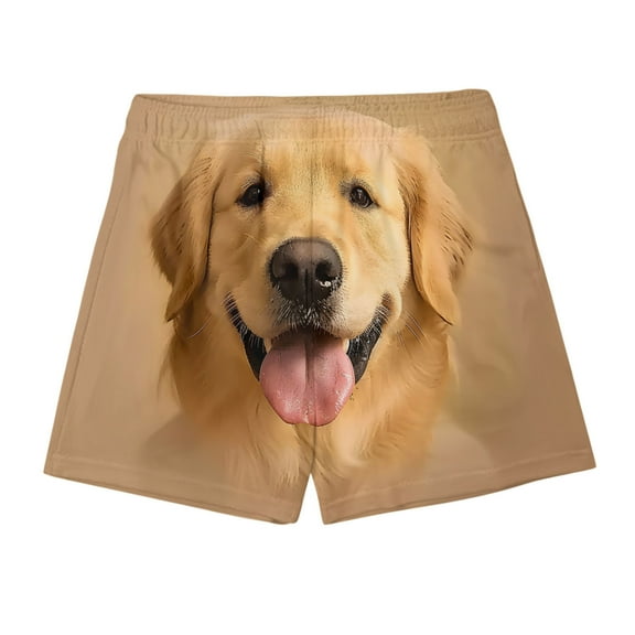 Novelty Dog Lover Shorts - 3D Printed Funny Dog Butt Design | Men's Summer Cartoon Graphic Shorts with Comfortable Loose Fit