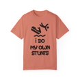 thumbnail image 1 of Novelty Doing My Own Stunts Surfing Sayings Gift | Hilarious Surfers Graphic Quotes Men Women Unisex Garment-Dyed T-shirt, 1 of 4