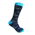 thumbnail image 1 of Novelty Dolphin(killer whales) Pattern Mid-calf Dress Casual Socks for Men in Blue with Black and White Color, 1 of 1