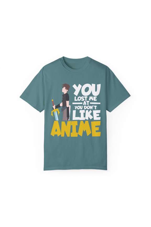 Novelty Don't Like Anime Walking Out Graphic Gift Hilarious Cosplayer Kawaii Pun Men Women Unisex Garment-Dyed T-shirt