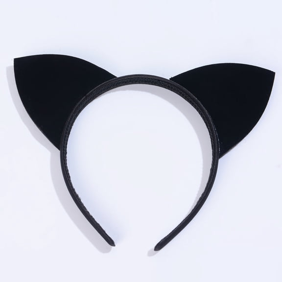 Novelty Ear Headband for Women Sexy Black Furry Ears Hair Hoop, Comfortable Elastic Costume Headwear, Non-Slip Fashion Accessory for Daily Wear Party Halloween black