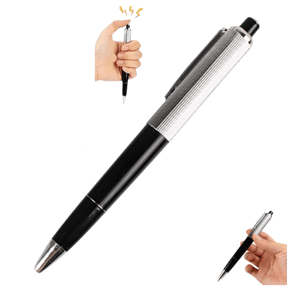 Novelty Electric Shock Pen Toy Realistic Ballpoint Style Funny Prank Gadget, Shock Trick Prop for Party Jokes and Friend Entertainment
