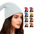 thumbnail image 1 of Novelty Elf Christmas Hat - Curled Tip Festive Beret with Bell for Holiday Party Celebration, 1 of 4