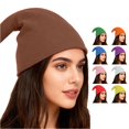 thumbnail image 1 of Novelty Elf Christmas Hat - Curled Tip Festive Beret with Bell for Holiday Party Celebration, 1 of 4