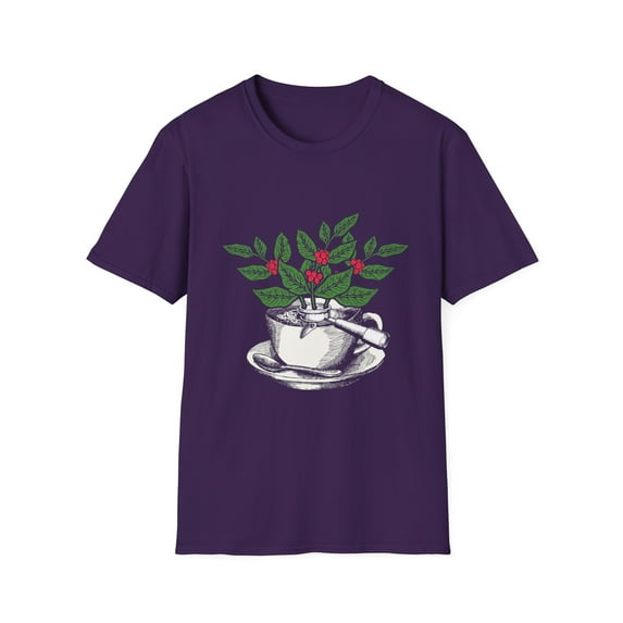 Novelty Expresso Caffeinated Fruit Herb Shrubs Enthusiast Hilarious Seeds Brewer Brewed Brewery Macchiato Unisex Softstyle T-Shirt