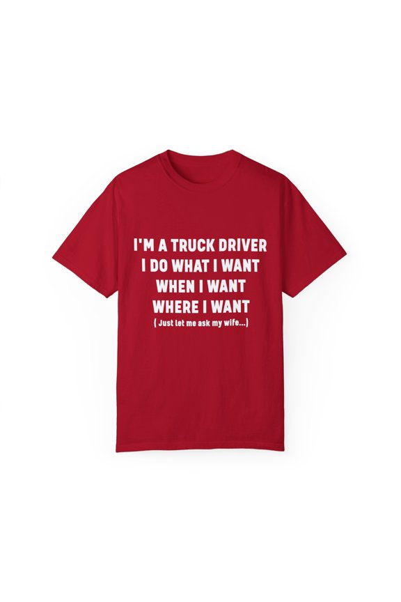Novelty Firefighter Guards Fireman Gift | Funny Fireman Truck Professional Drivers Married Men Unisex Garment-Dyed T-shirt