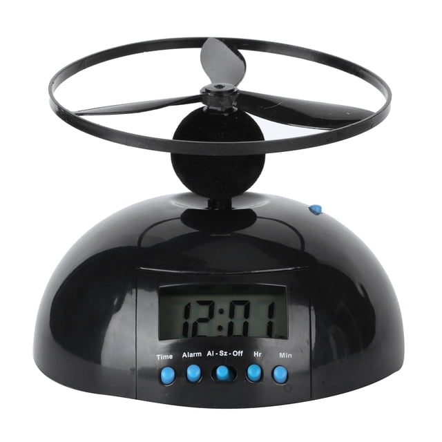 Novelty Flying Alarm Clock with Propeller, Portable Digital LCD Runaway ...