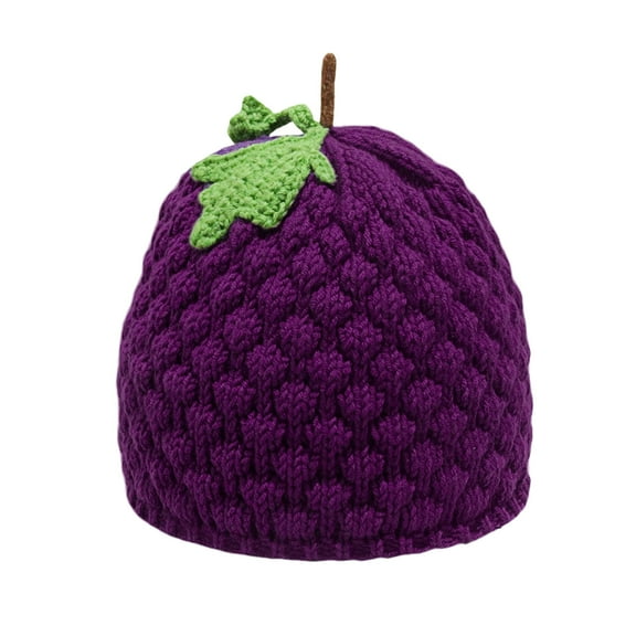 Novelty Fruit Theme Brimless Hat Hand Crochet Winter Skull Hat For Women Teens 2000s Styles Headwear Fashion Head Accessory