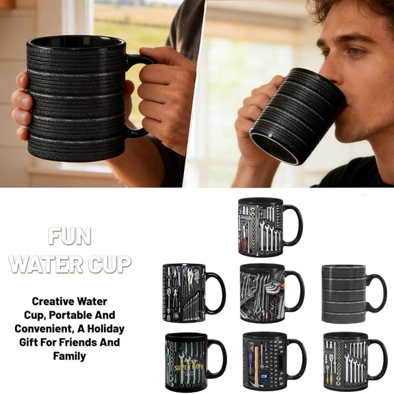 Novelty Fun Water Cup A - With Novelty Innovative Design, Funny Patterns, Animal Shapes, Unique Shape, Fun Graphics - For , S, Office Workers, Students, Home, Office,