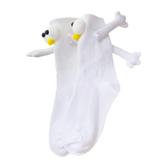 Novelty Funny Magnetic Attraction Hands Ankle Socks Cartoon Doll Couples Socks
