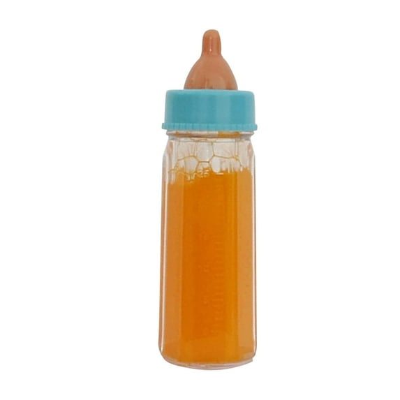 Novelty Funny Toy Baby Dolls Feeding Bottle Set Accessory Disappearing Milk Juice Pretend Play Toy for Kids Includes Doll Milk and Juice Bottles 50ml
