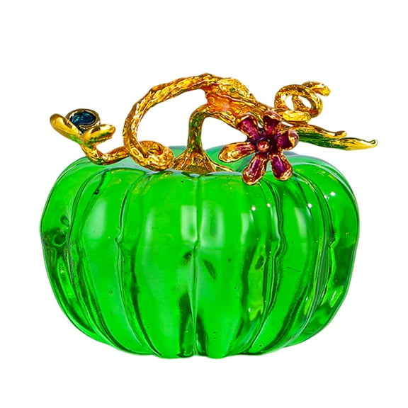 Novelty Funny Toy Hand Blown Glass Pumpkin Figurine Collectible Ornament for Home and Event Decoration