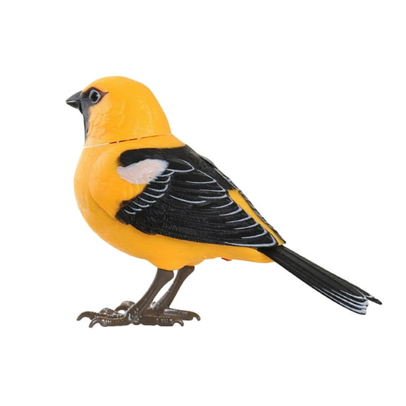 Novelty Funny Toy Robot Bird Singing Chirping Bird Battery Operated Realistic Sound Home Decoration Light Voice Control