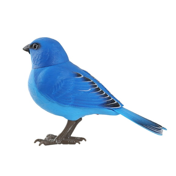 Novelty Funny Toy Robot Bird Singing and Chirping Battery Operated Realistic Home Decoration Light and Voice Control Toy