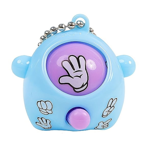 Novelty Funny Toy Rock Paper Scissors Egg Keychain Changeable Face Egg For Teens And Adults Plastic Metal Game Party Purple 20X20CM