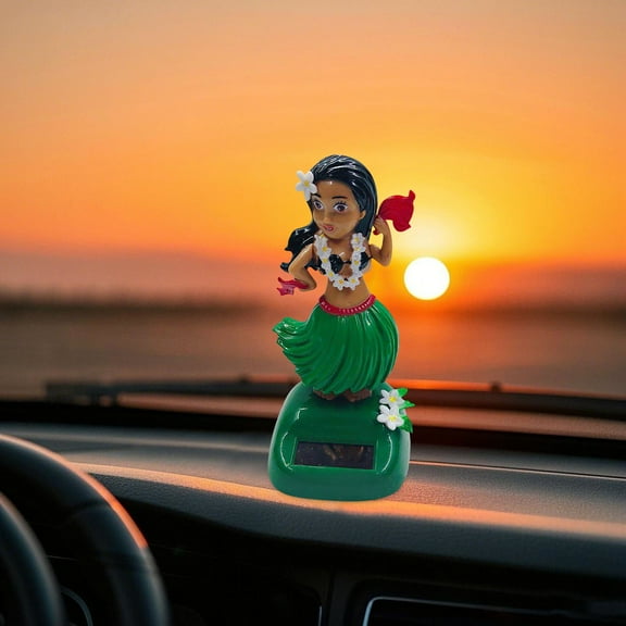 Novelty Funny Toy Solar Powered Dancer Sways Girl Shakes Her Head Doll Car Decoration Dance Figure Interactive Animated Statue