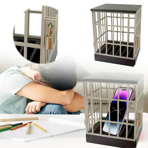 Novelty Funny Toy for Screen Control Phone Jail Timer Lock Self Control Timer and Phone Storage to Limit Distractions and Productivity