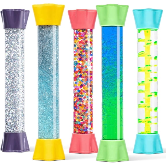 Special Supplies Liquid Motion Bubbler Colorful Sensory Hourglass Timer with Droplet Movement Schools, Therapy and Home Decor (1 Pack)
